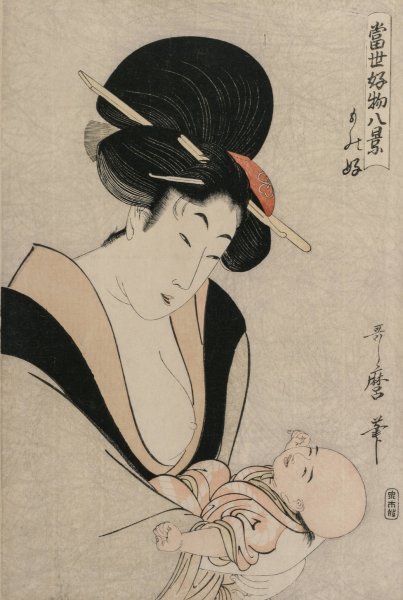 Main Product Photo of Fond of Things from the series Eight Views of Favorite Things of Today's World  Painting by Kitagawa Utamaro