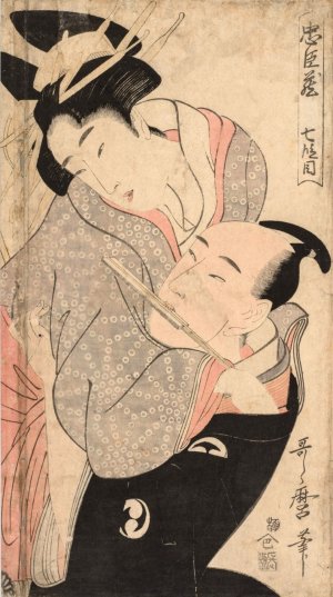 Man and Woman by Kitagawa Utamaro Oil Painting
