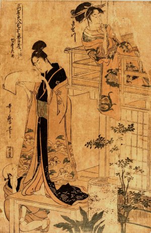 No Title by Kitagawa Utamaro Oil Painting