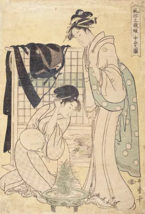 Picture of the Middle Class by Kitagawa Utamaro Oil Painting