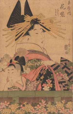 Portrait of Beauty, Hanamurasaki at Tama-ya by Kitagawa Utamaro Oil Painting