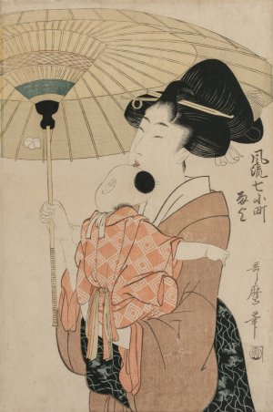 Prayers for Rain, from the series Seven Elegant Komachi by Kitagawa Utamaro Oil Painting