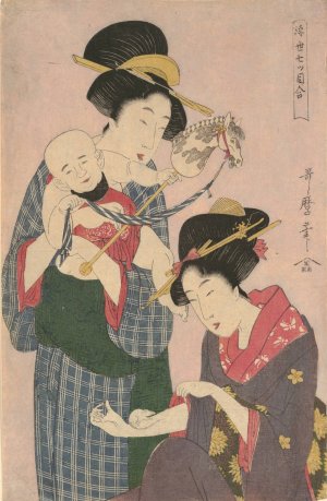 Rat and Horse by Kitagawa Utamaro Oil Painting