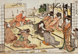 Rules of Conduct in the Pleasure Quarters by Kitagawa Utamaro Oil Painting