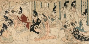 Scene Adapted from the play The Treasury of Loyal Retainers by Kitagawa Utamaro Oil Painting