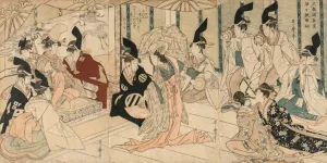 Scene Adapted from the play The Treasury of Loyal Retainers by Kitagawa Utamaro Oil Painting