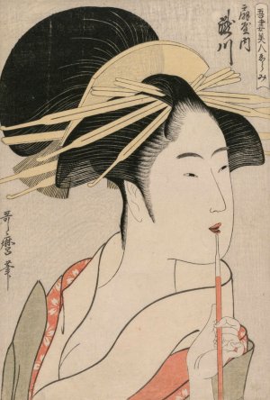 The Courtesan Takigawa of Ogiya by Kitagawa Utamaro Oil Painting