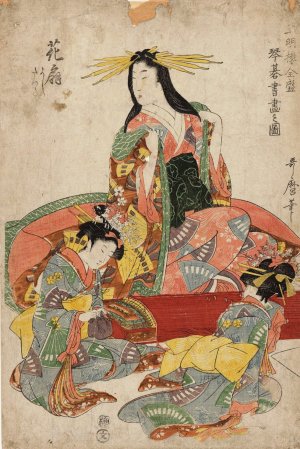 Three Geisha by Kitagawa Utamaro Oil Painting
