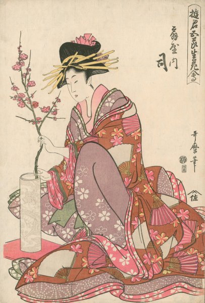 Main Product Photo of Tsukasa of Ogiya  Painting by Kitagawa Utamaro