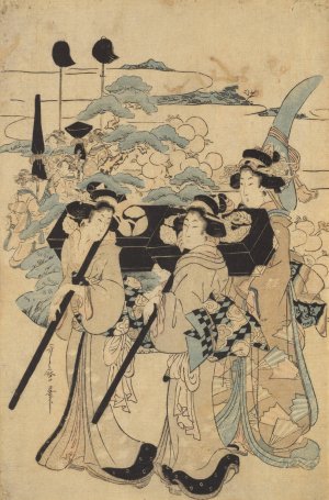 Wandering Women by Kitagawa Utamaro Oil Painting