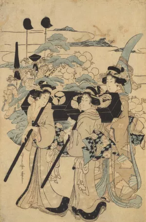 Wandering Women by Kitagawa Utamaro Oil Painting