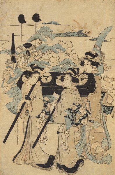 Main Product Photo of Wandering Women  Painting by Kitagawa Utamaro