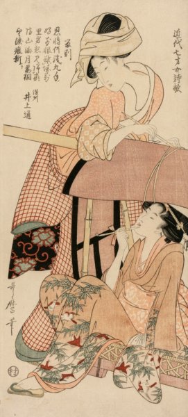 Women by a Palanquin by Kitagawa Utamaro Oil Painting