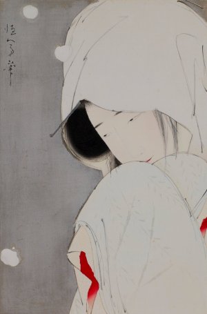Heron Maiden by Kitano Tsunetomi Oil Painting