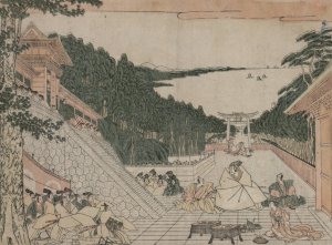 Perspective Pictures for The Treasure House of Loyalty by Kitao Masayoshi Oil Painting
