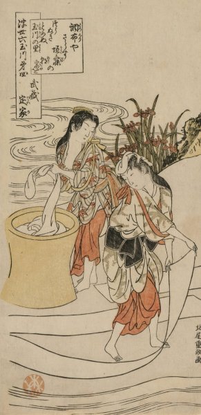 The Chofu Tama River in Musashi Province by Kitao Shigemasa Oil Painting