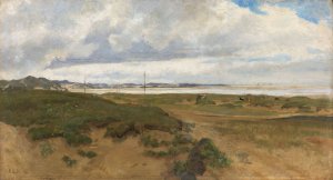 Landscape from Ogna at Jaeren by Kitty Kielland Oil Painting