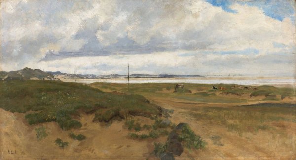 Main Product Photo of Landscape from Ogna at Jaeren  Painting by Kitty Kielland