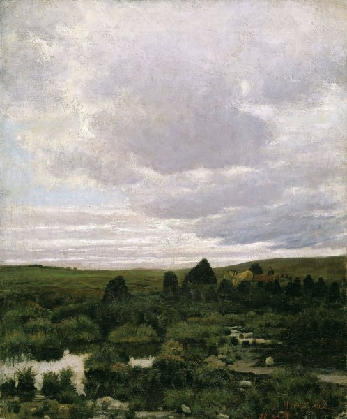 Main Product Photo of Peat Bog at Jaeren  Painting by Kitty Kielland