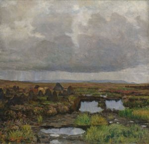 Peat Bog on Jaeren by Kitty Kielland Oil Painting
