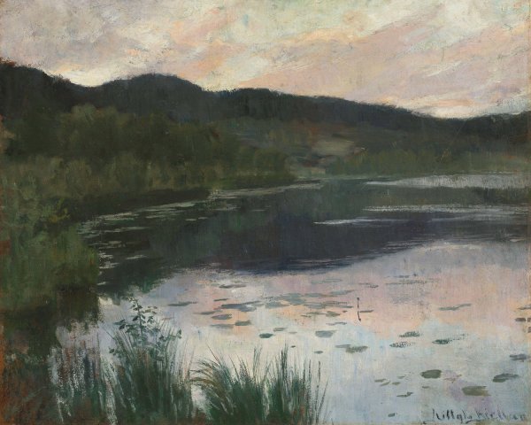 Summer Night. Study  by Kitty Kielland - Hand-Painted Oil Painting Reproduction