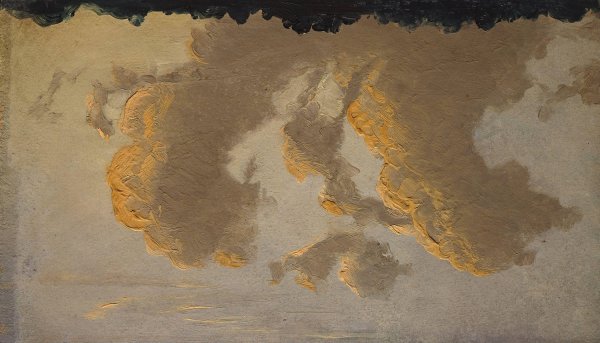 Cloud Study II by Knud Baade - Hand-Painted Oil Painting Reproduction