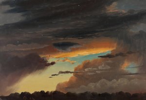 Cloud Study by Knud Baade Oil Painting