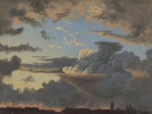 Cloud Study by Knud Baade Oil Painting