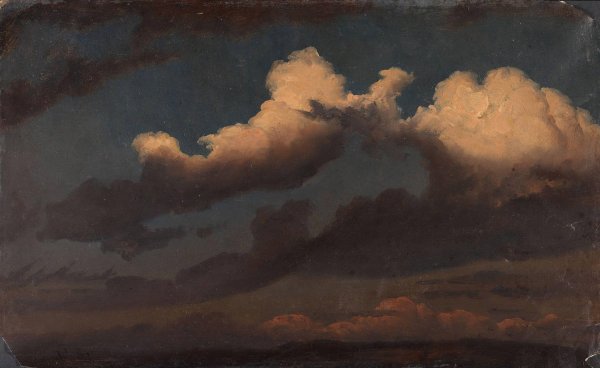 Cloud Study  by Knud Baade - Hand-Painted Oil Painting Reproduction