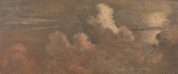 Cloud Study  by Knud Baade - Hand-Painted Oil Painting Reproduction