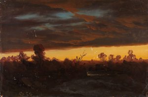 Cloud Study by Knud Baade Oil Painting