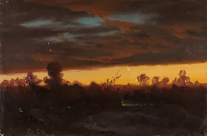Cloud Study by Knud Baade Oil Painting
