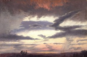 Cloud Study by Knud Baade Oil Painting