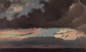 Cloud Study by Knud Baade Oil Painting