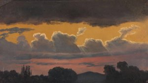 Cloud Study over Landscape by Knud Baade Oil Painting