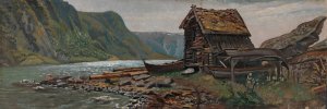 Landscape from Sogn by Knud Baade Oil Painting