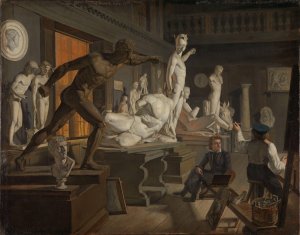 Scene from the Academy in Copenhagen by Knud Baade Oil Painting