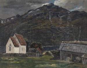 The Church at Ullensvang in Hardanger by Knud Baade Oil Painting