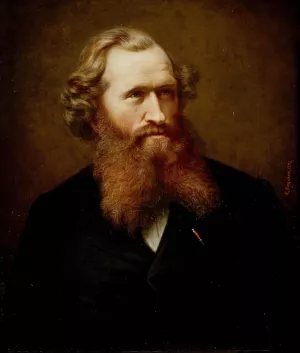 Portrait of the Painter J.F. Eckersberg Oil painting by Knud Bergslien