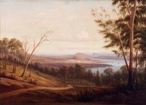 View of Hobart Town by Knut Bull Oil Painting