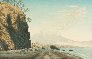 Mt. Fuji from Satta, Sketched at 9;00 a.m. in Mid-January, 1881 by Kobayashi Kiyochika Oil Painting