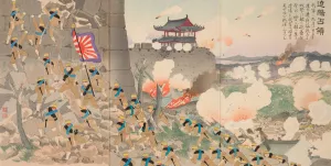 The Occupation of Liaoyang by Kobayashi Kiyochika Oil Painting