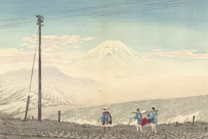 View Of The Fuji In The Hakone Mountains by Kobayashi Kiyochika Oil Painting