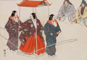 Nogaku zue, Pl.11 by Kogyo Tsukioka Oil Painting