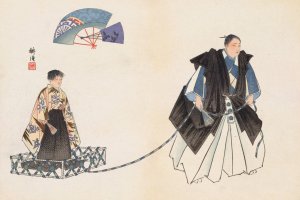 Nogaku zue, Pl.15 by Kogyo Tsukioka Oil Painting