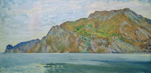 Blick von Torbole auf das Westufer des Gardasees by Koloman Moser Oil Painting