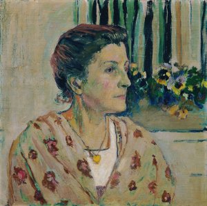 Charlotte Moser, Schwester des Kunstlers by Koloman Moser Oil Painting