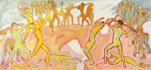 Clash of the Titans by Koloman Moser Oil Painting