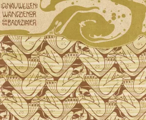 Donauwellen Wanddekor fur ein Badezimmer by Koloman Moser Oil Painting