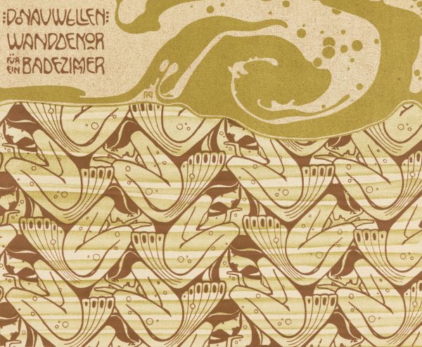 Donauwellen Wanddekor fur ein Badezimmer  by Koloman Moser - Hand-Painted Oil Painting Reproduction